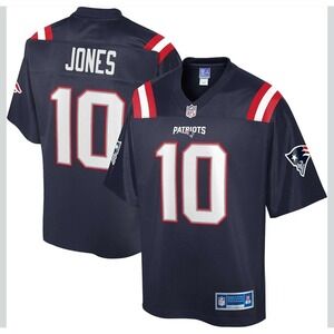 New England Patriots Jones #10 NFL Jersey Size L Navy Red White